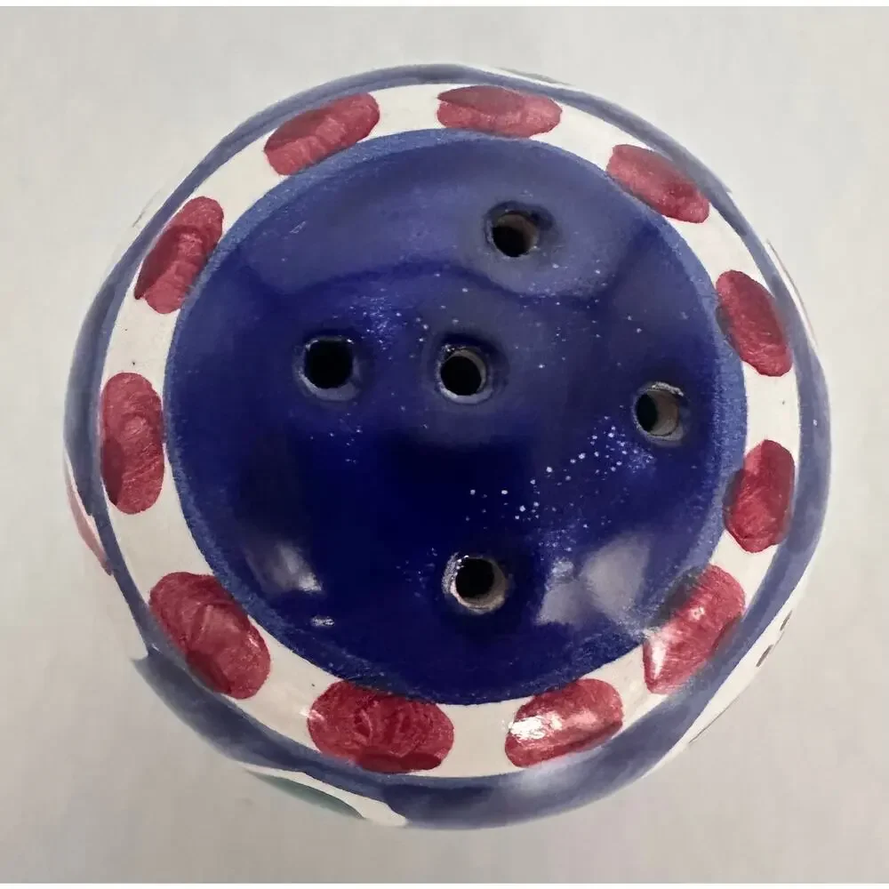 Hand-Painted Italian Ceramic Salt or Pepper Shaker With Fish Design By Solimene
